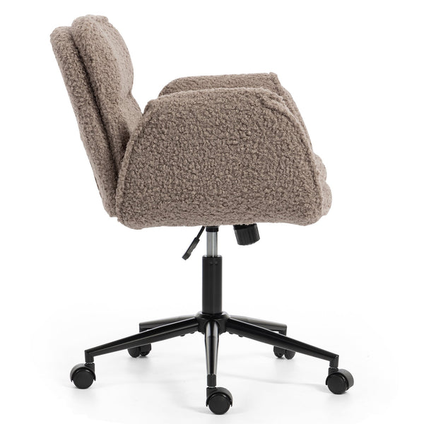 English Elm Stylish Barrel Swivel Accent Chair Upholstered Seat with Storage for Vanity or Dining W3248P424652