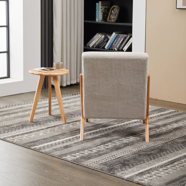 English Elm Mid-Century Modern Accent Chair & Coffee Table Set - Vintage Luxury For Stylish Living Spaces W2989P362773