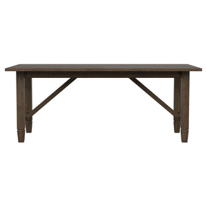 English Elm Jamie Trestle Base Mahogany Veneer Extendable Dining Table for Farmhouse Rooms B062P447822