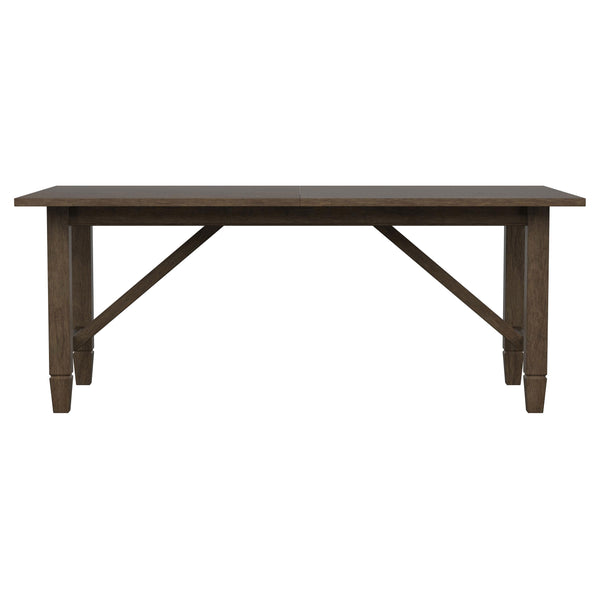 English Elm Jamie Trestle Base Mahogany Veneer Extendable Dining Table for Farmhouse Rooms B062P447822