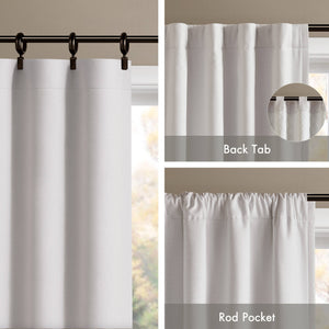 English Elm 2-pk 52x108 Inch Total Blackout Curtain Panels Noise Reducing Bedroom Theater White B035P496617