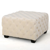 Christopher Knight Home® - Noble House - Jaymee Modern Glam Button Tufted Velvet Ottoman