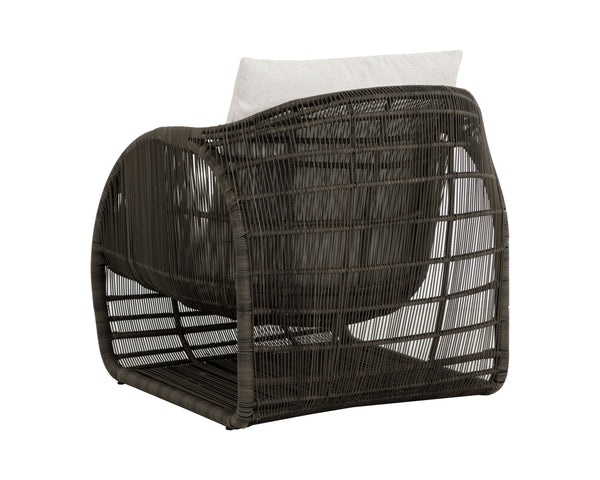 Sunpan Tulum Lounge Chair - Stunning Louis Cream Design, Modern Art Inspired, Durable Outdoor Comfort Cream Fabric 111557