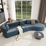 English Elm Modern Large 2-Piece Sectional Sofa With 3 Pillows,For Living Room, Bedroom