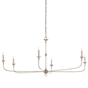 Nottaway Silver Chandelier - Elegant Minimalist Design with Champagne Finish for Timeless Interiors