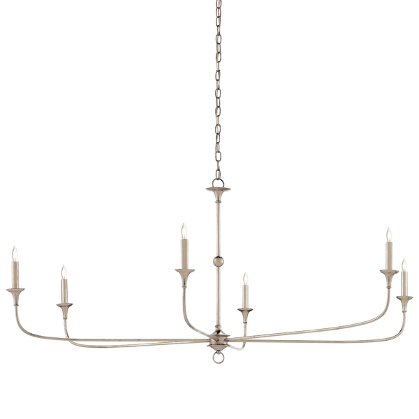 Nottaway Silver Chandelier - Elegant Minimalist Design with Champagne Finish for Timeless Interiors