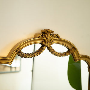 English Elm 35'' VITI Mirror Baroque Revival with Ornate Gold PU Frame, Backlit LED, Elegant Bathroom Accent W2615P346494