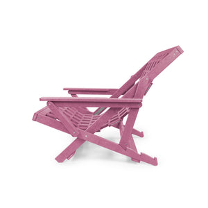English Elm Pinecrest Outdoor Folding Lounge Chair Recycled Hdpe Reclining Patio Seat with Cushion Burgundy B2745P409695