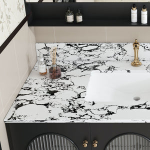 English Elm 43"X22" Bathroom Vanity Top With Undermount Sink & Backsplash In Panda White - Durable & Stylish! W509P362107