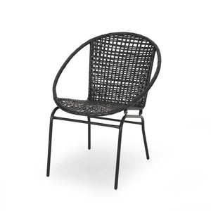 English Elm Java Outdoor Lounge Chair Resort Style Patio Accent Seat for Deck and Garden 66628.00BLK