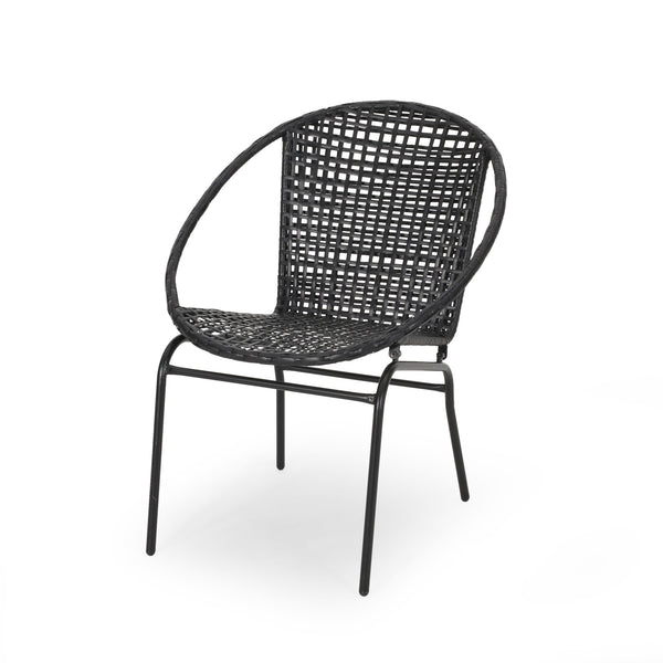 English Elm Java Outdoor Lounge Chair Resort Style Patio Accent Seat for Deck and Garden 66628.00BLK