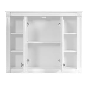 English Elm 36'' Wall Mounted Bathroom Cabinet White Wood Soft Close Double Door Storage N710P358584K