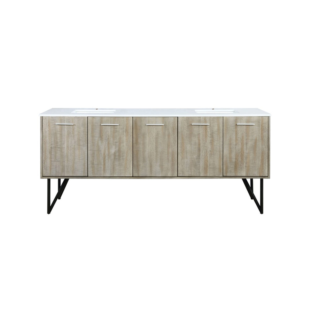 English Elm Rustic Acacia Double Bath Vanity 80" W X 20" D With Durable Cultured Marble Top & Ample Storage B2731P259718-GIGA
