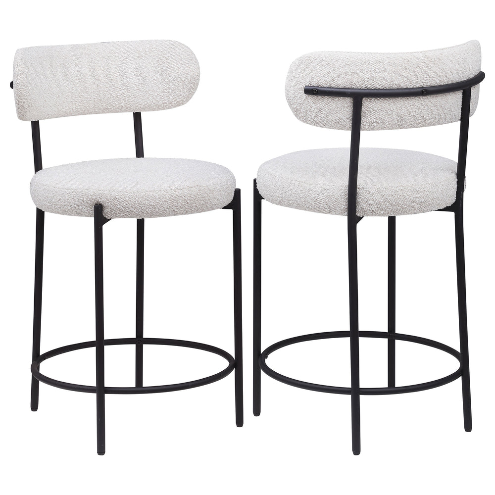English Elm Concord Cream Boucle Counter Chairs Set Of 2 - Stylish, Comfortable Seating For Modern Spaces B062P299858