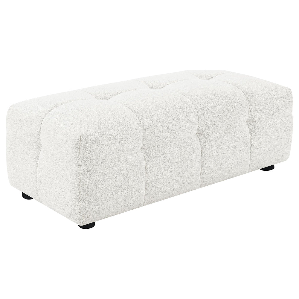 English Elm Sooke Boucle Fabric Rectangular Ottoman Versatile Footrest or Extra Seat for Living Rooms B062P441149