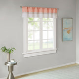 Madison Park Amherst Transitional Polyoni Pintuck Valance MP41-4376 Coral