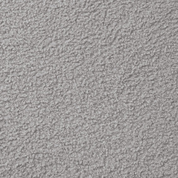 English Elm Curved Four-Seater Teddy Velvet Sofa with Full-Compression Sponge and Spring Support, No-Assembly, Compact Grey W3612S00002