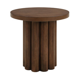 English Elm Loanna Modern Brown Wooden End Table with Thickened Top, Durable MDF & Birch Veneer Accent B2726P246345