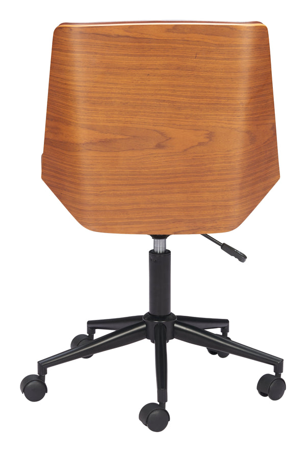 Zuo Modern Maker Office Chair - Stylish Modern Design With High-quality Vinyl, Plywood, And Steel Construction Brown 100% Polyurethane,Plywood,Steel 110567-zuo-modern