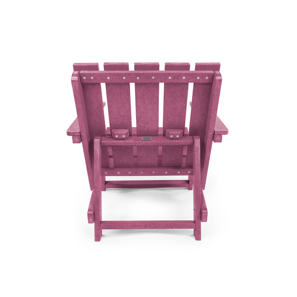 English Elm Shoreline Recycled Hdpe Folding Adirondack Chair Fully Assembled Modern Patio Seating Burgundy B2745P409686