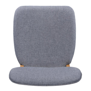 English Elm Christopher Knight Home® - Set Of 2 Mid-Century Upholstered Dining Chairs - Stylish Rubberwood Frame, Natural & Gray Finish N759P307029L