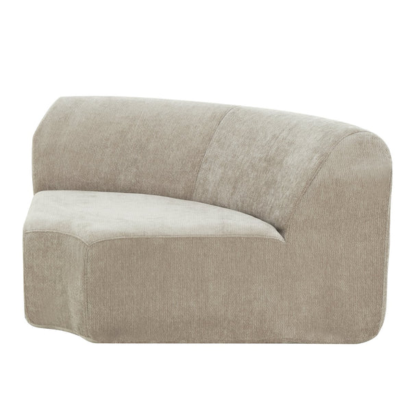English Elm 111" Curved Sectional Sofa Set Plush Lamb Wool Upholstery Deep Seat Ottoman Lounge Espresso N767P371305E