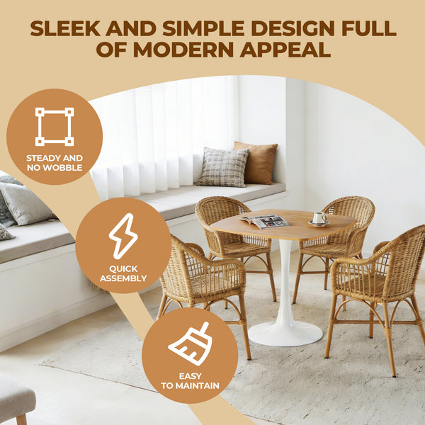 English Elm Halloween Square Pedestal Dining Table Walnut Finish Compact Nook Seating for Two W3766P397282