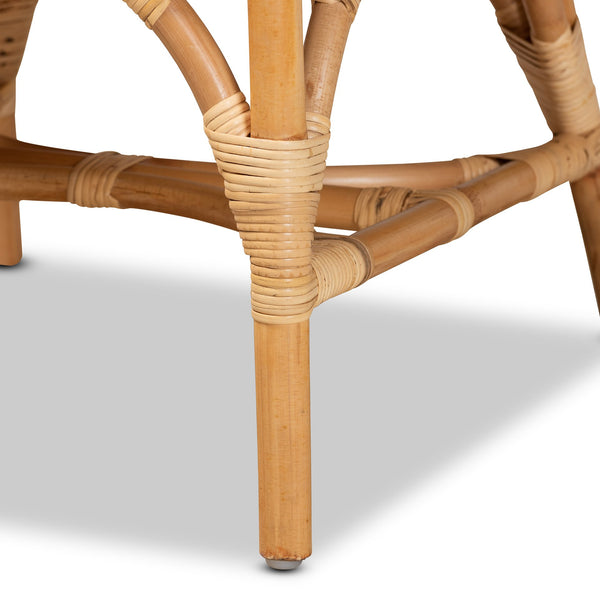 English Elm Modern Handwoven Rattan Dining Chair with Removable Cushion for Coastal Spaces B2750P470027