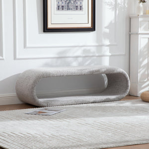 English Elm 52.17"wide Chenille Upholstered Storage Bench Soft Foam Seat Iron Wood Frame Entryway Light Brown W3189P422400