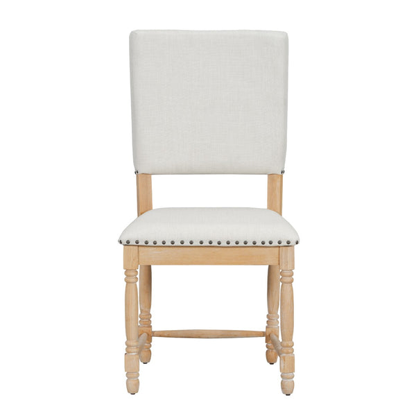 English Elm Topmax Vintage Upholstered Dining Chairs Set Of 2 - Stylish Comfort With Padded Backs & Timeless Design N717P170411A-GIGA