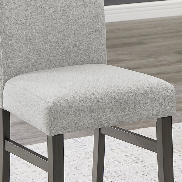 English Elm Selena Set Of 2 Stylish Light Gray Fabric Dining Chairs With Gray Wood Legs For Modern Elegance B061P406086-GIGA