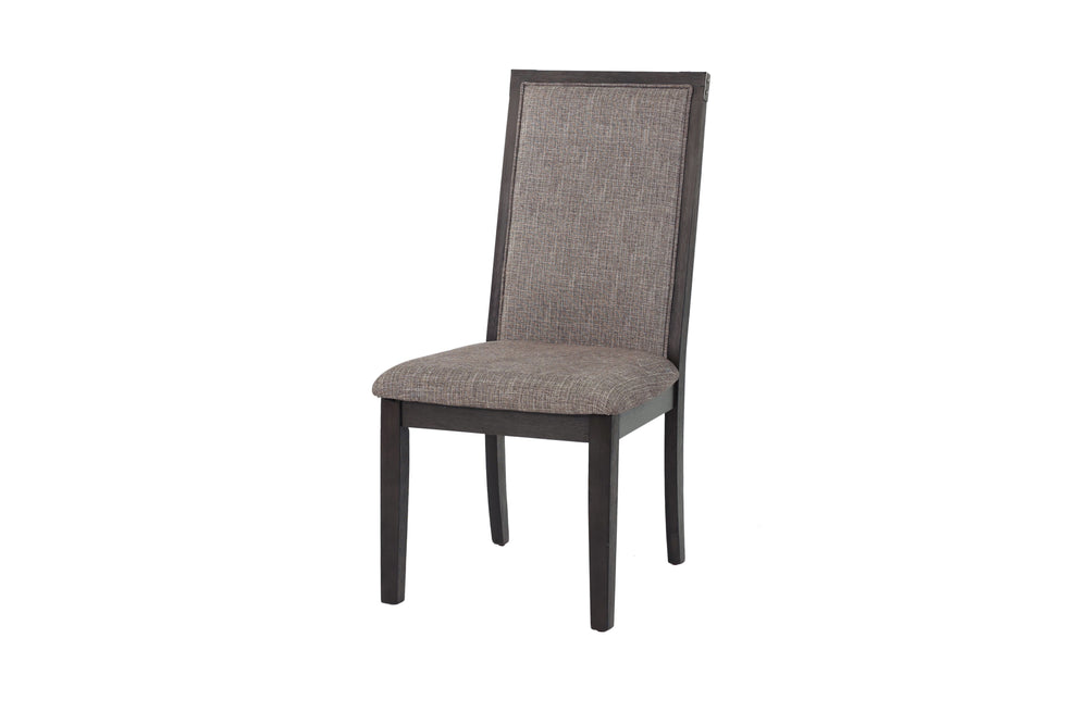 English Elm Modern Upholstered Dining Chairs Set of 2 — Stylish Fabric Seats with Foam Cushion, Solid Rubberwood Frame, Easy Assembly Grey 42 L x 20 W x 13 H B011P314242