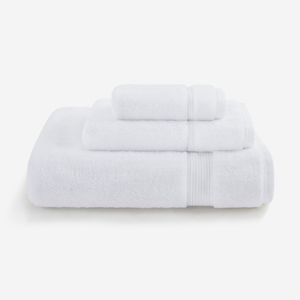 JLA Home Croscill - Ultra Turkish Towel - 800 GSM Premium Long-Staple Cotton, Spa-Soft, Ultra-Absorbent Quick-Dry Luxury White CC73-0006