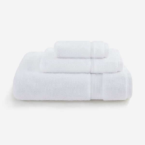 JLA Home Croscill - Ultra Turkish Towel - 800 GSM Premium Long-Staple Cotton, Spa-Soft, Ultra-Absorbent Quick-Dry Luxury White CC73-0006