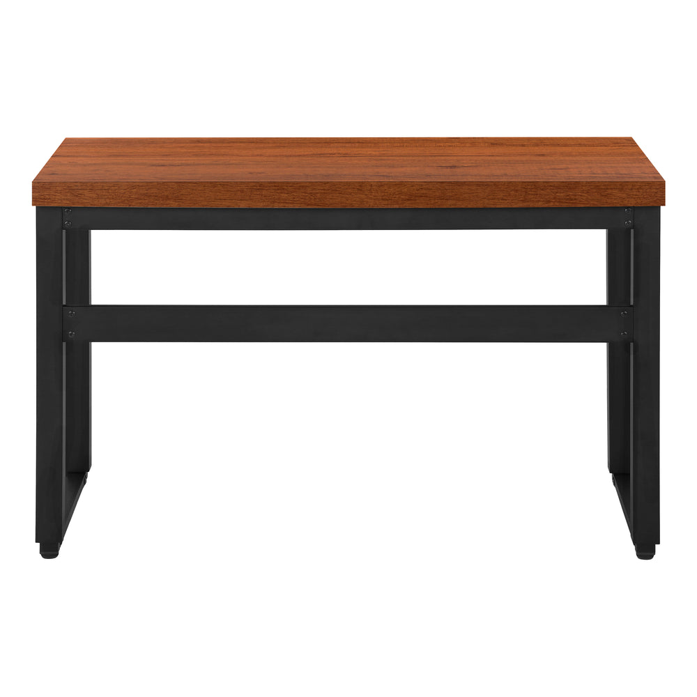 English Elm Computer Desk - 48" Adjustable Standing Desk With Cherry Laminate Top & Black Metal Frame For Home Office B2710P219891
