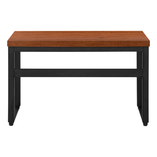 English Elm Computer Desk - 48" Adjustable Standing Desk With Cherry Laminate Top & Black Metal Frame For Home Office B2710P219891