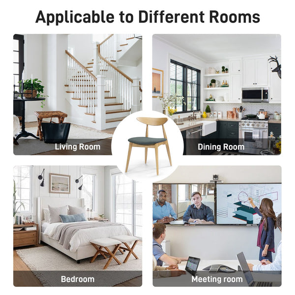 English Elm Christopher Knight Home® - Set Of 2 Retro Rubberwood Chairs With Ergonomic Design & Plush Cushions For Stylish Comfort N759P307037L