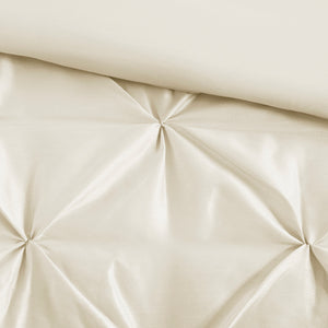 English Elm 7 Tufted Laurel 7-Piece Comforter Set King - Soft 100% Polyester, Pieced Texture, Decorative Pillows Ivory 23.43 L x 20.08 W x 15.75 H B03596991