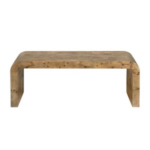 Crestview Collection Transitional Cocktail Table - Mappa Burl Wood With Unique Grain Patterns For Elegant Living Spaces Brown Solid Wood Cvfdr1166