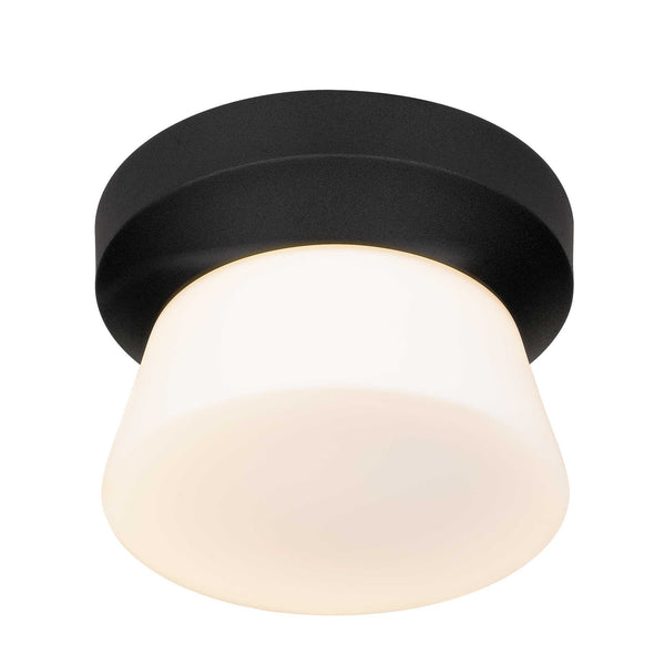 English Elm 7 Inch Led Flush Mount Ceiling Light with Etched Glass Diffuser for Modern Interiors B370P399114
