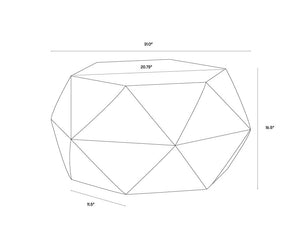 Sunpan Constance Concrete Coffee Table - Stylish Geometric Design for Urban Indoor & Covered Outdoor Spaces