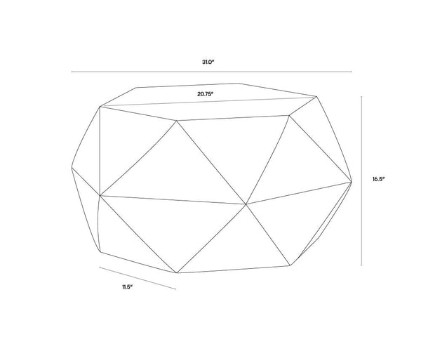 Sunpan Constance Concrete Coffee Table - Stylish Geometric Design for Urban Indoor & Covered Outdoor Spaces
