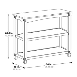 OSP Home Furnishings Lane Console Table Slate Grey