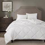 Madison Park Signature 1000 Thread Count Cotton Rich Casual Diamond Quilting Down Alternative Comforter MPS10-100 White