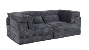English Elm Compression Mahjong Sofa - Modern Convertible Floor Sofa Bed, Soft Fleece, No Assembly, Versatile Comfort W3723P377150