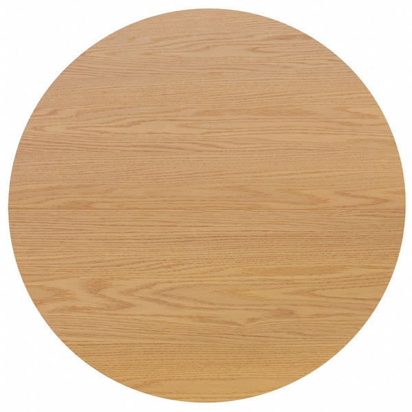 English Elm 47"-78" Extendable Round Oval Dining Table Fluted Pedestal Seats 8 Mid Century N768P399828N_N768P399829N