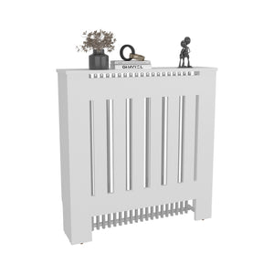 English Elm Radiator Cover Cabinet Slatted Ventilated Enclosure Matte Black Modern Minimalist Decor B070P337173