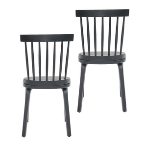English Elm Windsor Dining Chairs Set Of 2, Ergonomic Spindle Back Wood Chairs For Farmhouse Or Modern Spaces W2069P293304-GIGA