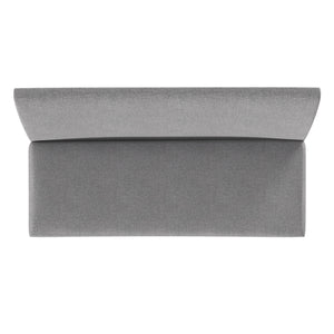 English Elm Wallace & Bay - Gray Transitional Upholstered Bench With Back in Walnut Ash Finish — 44"L Durable Wood Frame, Easy Care B361P384467