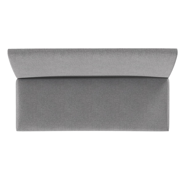 English Elm Wallace & Bay - Gray Transitional Upholstered Bench With Back in Walnut Ash Finish — 44"L Durable Wood Frame, Easy Care B361P384467